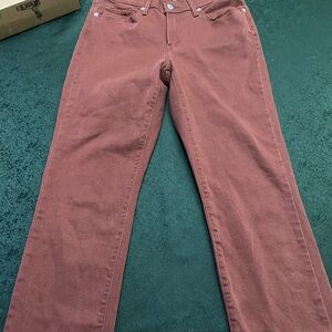 Levi's Women's Maroon Straight Leg Jeans